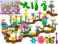 Klocki - Klocki Konstrukcyjne Ogród Kwiatki 272 elementy, Zestaw Do Zbudowania Kwiat - miniaturka - grafika 1