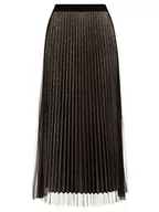Spódnice - ApartFashion Damska spódnica plisowana, czarno-srebrna, normalna - miniaturka - grafika 1