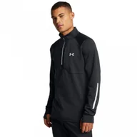 Bluzy sportowe męskie - Męska bluza do biegania Under Armour UA Launch Elite Cw Half Zip - czarna - UNDER ARMOUR - miniaturka - grafika 1
