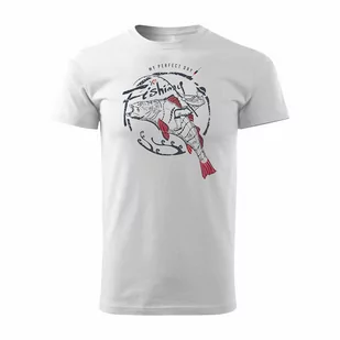Topslang, Koszulka męska dla wędkarza wędkarska fishing, biała, regular, rozmiar S - Koszulki sportowe męskie - miniaturka - grafika 1