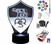 Lampy stojące - Lampka Nocna AS Roma Piłka 16 kolorów LED PLEXIDO - miniaturka - grafika 1