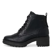 Botki damskie - Jana Softline 8-26273-41 damskie wygodne szerokie buty wodoodporne antypoślizgowe profilowana podeszwa botki czarne Nappa, rozmiar 40 EU, Czarna papka, 40 EU Weit - miniaturka - grafika 1