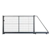 Bramy garażowe - NATERIAL Brama przesuwna Modus 3x1.7 m prawa antracytowa - miniaturka - grafika 1