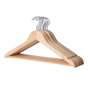 Drewniane Wieszaki Na Ubrania Odzież Do Szafy Wieszak Zestaw 10 Szt - Wieszaki do szafy - miniaturka - grafika 1