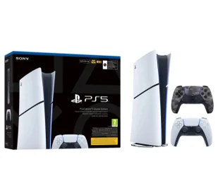 Sony PlayStation 5 Digital Slim E Chassis PS5 825GB + Dodatkowy Pad Szary kamuflaż - Konsole Playstation - miniaturka - grafika 1