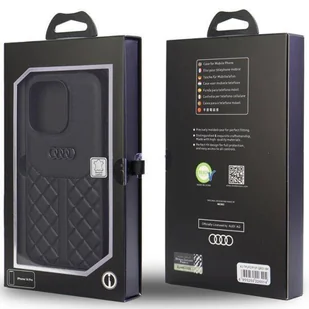 Audi Genuine Leather iPhone 13 Pro / 13 6.1" czarny/black hardcase AU-TPUPCIP13P-Q8/D1-BK - Etui i futerały do telefonów - miniaturka - grafika 7