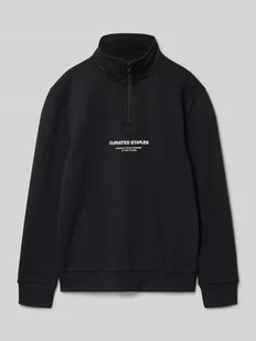 Bluza o kroju regular fit z mieszanki bawełny model ‘CURATED’ - Swetry dla chłopców - miniaturka - grafika 1