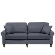 Sofy i kanapy - Beliani Sofa trzyosobowa tapicerowana ciemnoszara OTRA - miniaturka - grafika 1