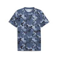 Koszulki sportowe męskie - Męska koszulka Essentials Camo PUMA Dark Indigo Blue - miniaturka - grafika 1