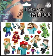 Zabawki kreatywne - Tatuaże dla dzieci zmywalne dziecięce Minecraft piksele tymczasowe M2 - miniaturka - grafika 1