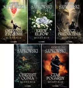 Pakiet Saga o Wiedźminie Tom 1-5 Ostatnie życzenie - Andrzej Sapkowski - Fantasy - miniaturka - grafika 1