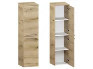 Szafki łazienkowe - Słupek Łazienkowy ATHD 35 cm 2D Prawy - Dąb Evoke Coast Mat - Uchwyty Chromowane - miniaturka - grafika 1