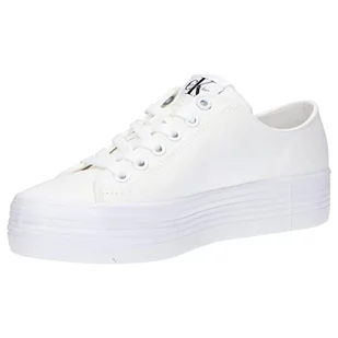 Calvin Klein Jeans Damskie sneakersy Vulc Flatform Essential Mono, białe, rozmiar 7 UK, biały, 40 EU - Sneakersy damskie - miniaturka - grafika 1