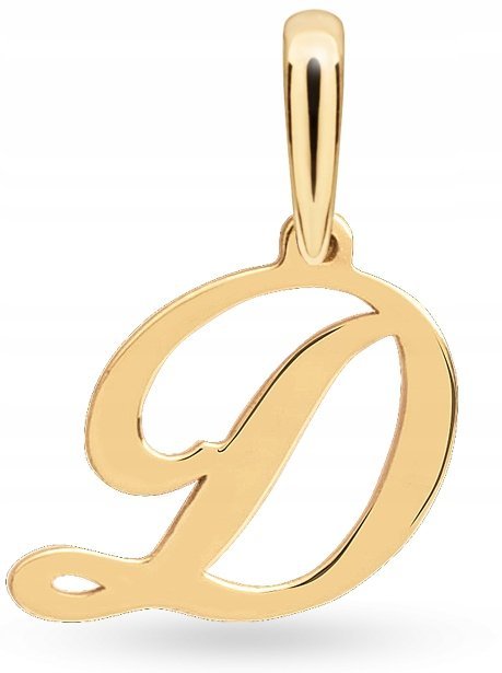 ZŁOTA MODNA ZAWIESZKA LITERKA D 333