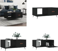 Ławy i stoliki kawowe - vidaXL Stolik kawowy czarny 90x50x40 cm materiał drewnopochodny - Stolik kawowy - Stoliki kawowe - Stolik boczny - Stolik pod sofę - miniaturka - grafika 1