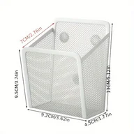 Inne - TEMU Organizer z magnetyczną siatką drucianą - Trwały żelazo, idealny do przechowywania na tablicy białej i lodówce, dostępny w różowych, białych i - miniaturka - grafika 1