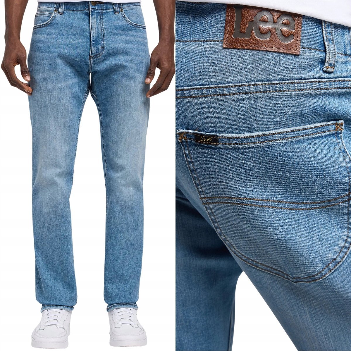 Lee STRAIGHT FIT Extreme Motion wygodne proste spodnie jeansowe W36 L32