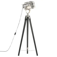 Lampy stojące - Vida Lampa podłogowa na trójnogu czarna lite drewno mango 97 cm V-286110 - miniaturka - grafika 1