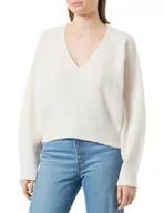 Swetry damskie - BOSS C_fakalu sweter damski z dzianiny, Open White118, XL - miniaturka - grafika 1