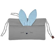 Organizery na łóżeczko - Hi Little One organizer przybornik do łóżeczka SLEEPY BUNNY Grey/Baby Blue - miniaturka - grafika 1