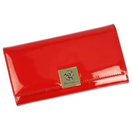 Portfele - Portfel damski skóra naturalna LS-100 czerwony - miniaturka - grafika 1