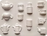 Akcesoria rzeźbiarskie - Forma do odlewów gipsu, miniaturki do ozdabiania 3D, 6 elementów - miniaturka - grafika 1
