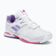 Buty sportowe męskie - Buty do tenisa dziecięce Babolat Propulse All Court white/lavender 32S23884 - miniaturka - grafika 1