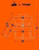 Kurtki damskie - Wrangler OVERSIZED SHERPA JACKET ocieplana damska kurtka katana jeansowa S - miniaturka - grafika 1