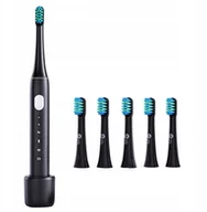 Szczoteczki elektryczne - infly P60 Czarna Szczoteczka soniczna + 5 wymiennych główek do 19000 obr/min, IPX7 - miniaturka - grafika 1