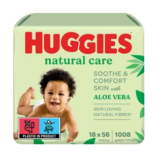 HUGGIES Chusteczki nawilżane Natural Care 18x56szt - Chusteczki nawilżane - miniaturka - grafika 1