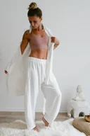 Spodnie sportowe damskie - Spodnie do jogi UNISEX Balonowe lniane - miniaturka - grafika 1