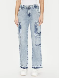 Guess Jeansy W5RA97 D5LG1 Niebieski Regular Fit - Spodnie damskie - miniaturka - grafika 1