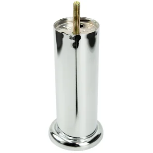 Noga meblowa Prosta okrągła srebrny chrom wysokość 15 cm - Meble modułowe i akcesoria - miniaturka - grafika 1