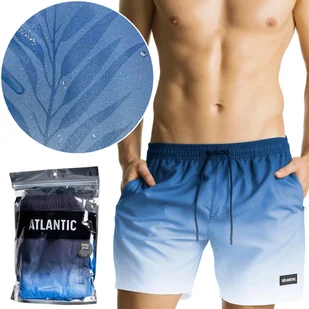 ATLANTIC KMB-217 kąpielówki męskie szorty plażowe z ukrytym nadrukiem - M - Kąpielówki męskie - miniaturka - grafika 1