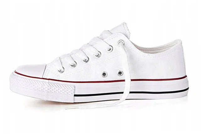 Buty sportowe TRAMPKI damskie Tenisówki BIAŁE sznurowane MODNE 39 obuwie tekstylne niskie, wkładka 25 cm