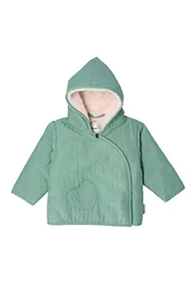 Kurtki i płaszcze dla dziewczynek - Sterntaler Dziecięca kurtka dziecięca pikowana – kurtka dla niemowląt, pikowana kurtka z kapturem i zatrzaskiem, zielona, zielony, 92 cm - grafika 1