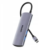 Huby USB - Unitek Hub 4w1 USB-C 10 Gbps, 2x USB-A i 2x USB-C H1112DGY01 - miniaturka - grafika 1