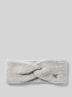 Czapki damskie - Opaska z mieszanki wełny jagnięcej z aplikacją z logo - miniaturka - grafika 1