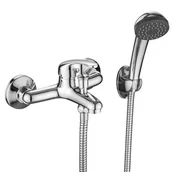 Baterie wannowe i prysznicowe - Kuchinox Borgo bateria wannowo-prysznicowa ścienna chrom BQE011D - miniaturka - grafika 1