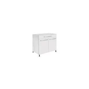 Szafka Dolna Stojąca 1 Szuflada 2 Drzwi 90 cm CRE-7D Creativa Fadome Biały Połysk, Dąb Sonoma, Lux, h 10cm - Szafki kuchenne - miniaturka - grafika 1