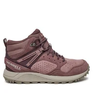 Botki damskie - Trapery Merrell Wildwood Mid Ltr Wp J068104 Bordowy - miniaturka - grafika 1