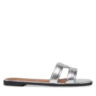 Klapki Tommy Hilfiger FW0FW08676 Srebrny - Klapki i japonki damskie - miniaturka - grafika 1