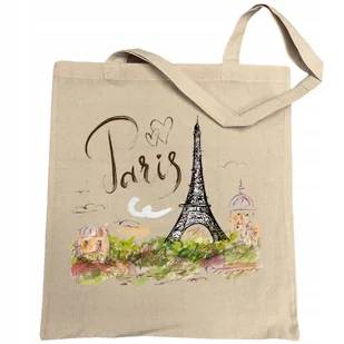 Paryż Wieża Eiffla Torba Zakupowa Eco - Torby i wózki na zakupy - miniaturka - grafika 1