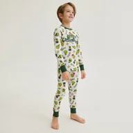 Skarpetki dla dzieci - Reserved - Świąteczna piżama Grinch - biały - miniaturka - grafika 1