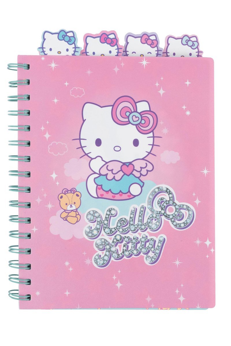 Kołobrulion A5 100k. kratka z główkami Hello Kitty pink wzór 3