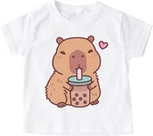 Koszulki dla dziewczynek - Koszulka z kapibarą - wzór kapibara9 - miniaturka - grafika 1