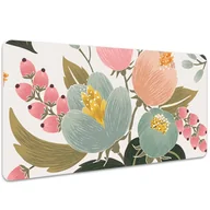 Podkładki na biurko - Ochronna mata na biurko Malowane kwiaty 100x50 cm, Dywanomat - miniaturka - grafika 1