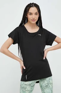 Puma t-shirt damski kolor czarny - Koszulki sportowe damskie - miniaturka - grafika 1