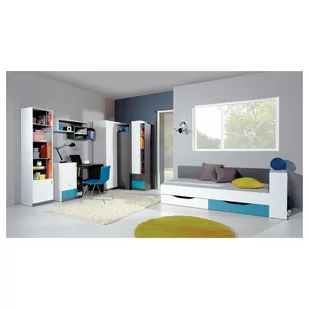 Zestaw Mebli Młodzieżowych C Tablo Meblar Grafit, Biały Lux, Atlantic - Zestawy mebli dla dzieci - miniaturka - grafika 1