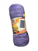 Koce - CARBOTEX Flanelowy koc kocyk dziecięcy MINIONKI 130x160 cm FIOLET 562 - miniaturka - grafika 1
